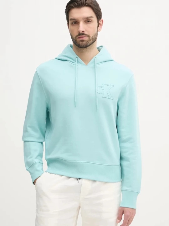 Obrázek produktu Calvin Klein Jeans Bavlněná mikina tyrkysová