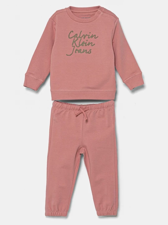 Obrázek produktu Calvin Klein Jeans Bavlněná tepláková souprava pro miminka Calvin Klein Jeans růžová