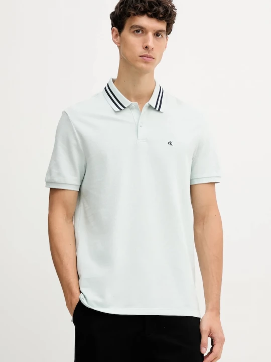Obrázek produktu Calvin Klein Jeans polo pánské bavlněné modrá