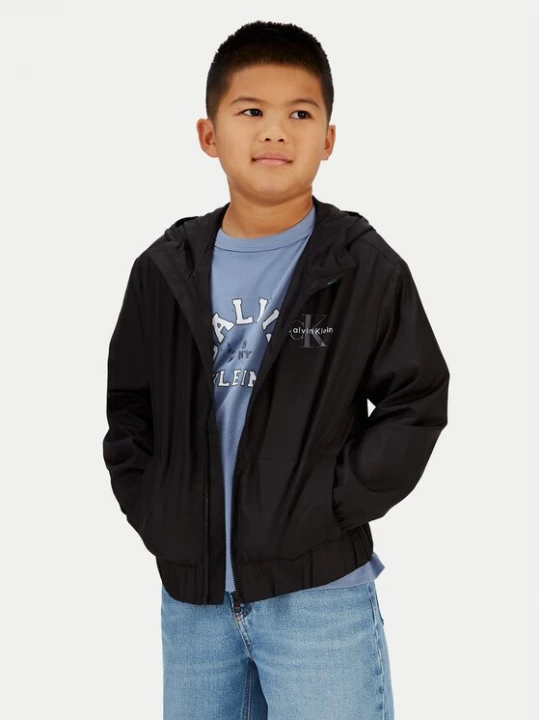 Obrázek produktu Calvin Klein Jeans Bunda pro přechodné období Monologo Essential IB0IB02639 Černá Regular Fit
