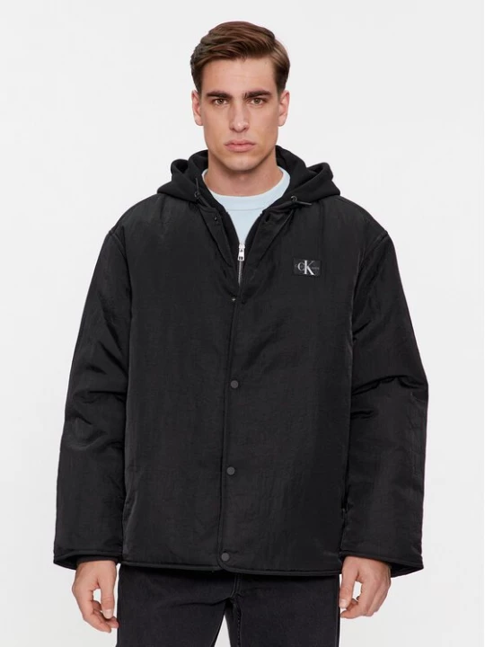 Obrázek produktu Calvin Klein Jeans Bunda pro přechodné období Skater Hooded Jacket J30J325290 Černá Regular Fit