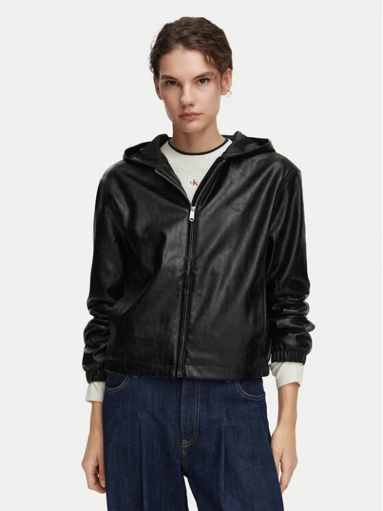 Obrázek produktu Calvin Klein Jeans Bunda z imitace kůže LV047G516G Černá Regular Fit