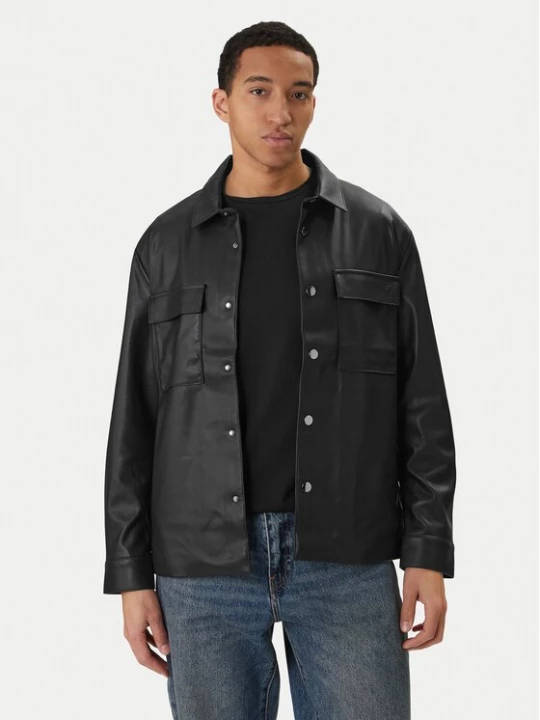 Obrázek produktu Calvin Klein Jeans Bunda z imitace kůže LV04RE404G Černá Regular Fit