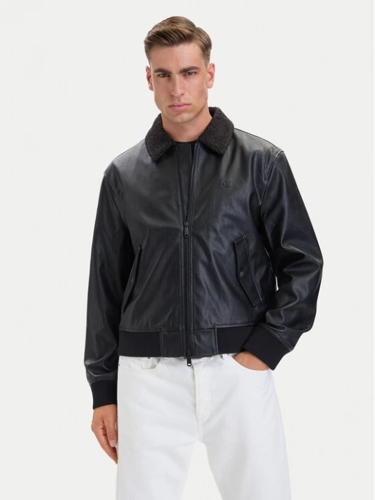 Obrázek produktu Calvin Klein Jeans Bunda z imitace kůže LV04RH402G Černá Regular Fit