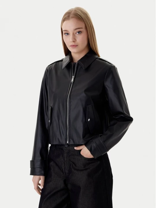 Obrázek produktu Calvin Klein Jeans Bunda z imitace kůže Moto LV047E501G Černá Regular Fit