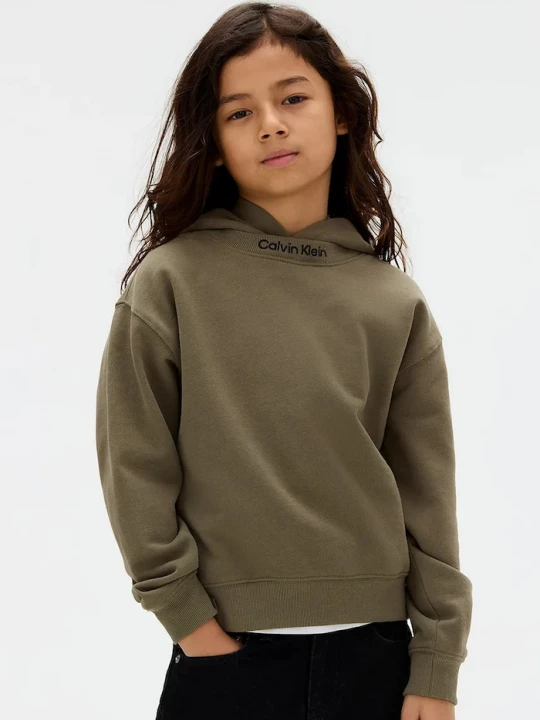 Obrázek produktu Calvin Klein Jeans Dětská bavlněná mikina Calvin Klein Jeans zelená