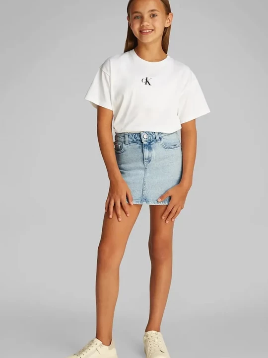 Obrázek produktu Calvin Klein Jeans Dětská riflová sukně Calvin Klein Jeans modrá
