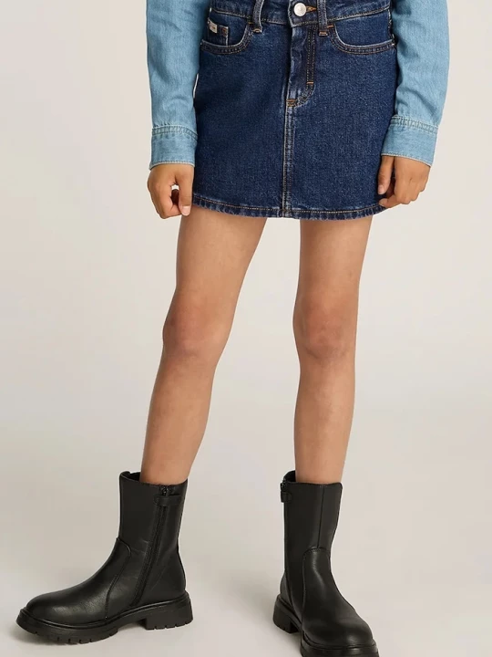 Obrázek produktu Calvin Klein Jeans Dětská riflová sukně Calvin Klein Jeans námořnická modř