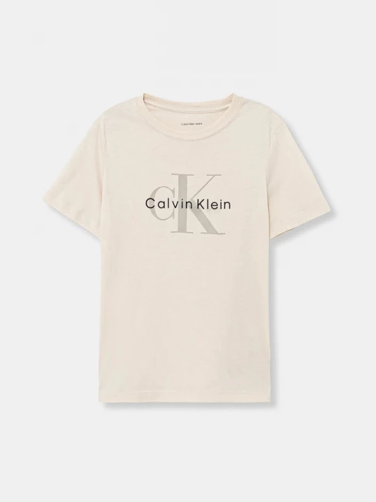 Obrázek produktu Calvin Klein Jeans Dětské bavlněné tričko Calvin Klein Jeans béžová