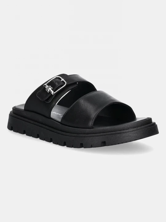 Obrázek produktu Calvin Klein Jeans Dětské kožené pantofle Calvin Klein Jeans černá