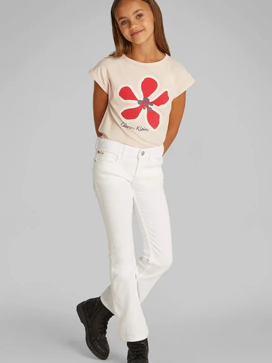 Obrázek produktu Calvin Klein Jeans Dětské rifle Calvin Klein Jeans FLARE bílá