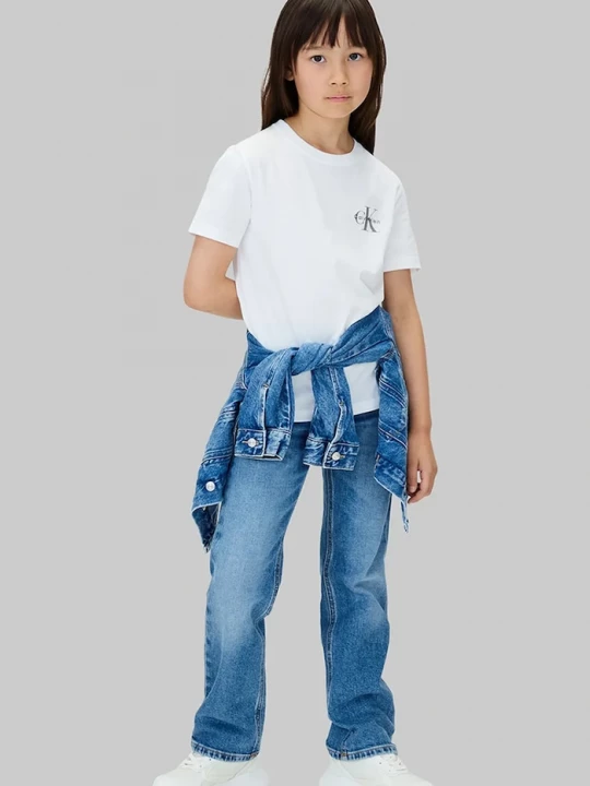 Obrázek produktu Calvin Klein Jeans Dětské rifle Calvin Klein Jeans MR STRAIGHT modrá