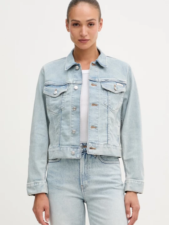 Obrázek produktu Calvin Klein Jeans džínová bunda dámská s bavlnou modrá
