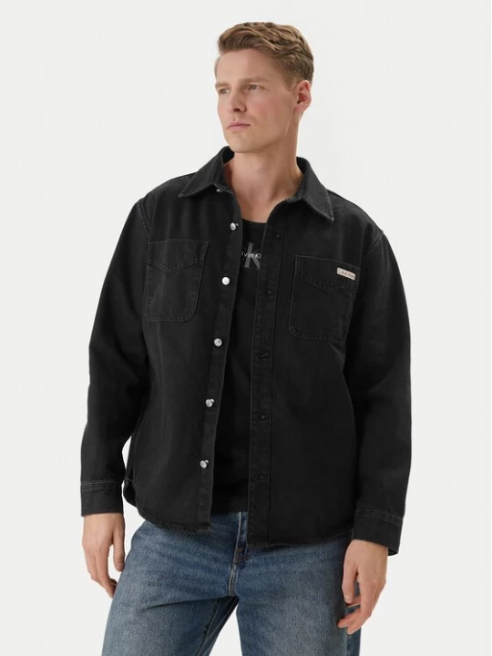 Obrázek produktu Calvin Klein Jeans džínová košile 90's LV04RF709G Černá Regular Fit