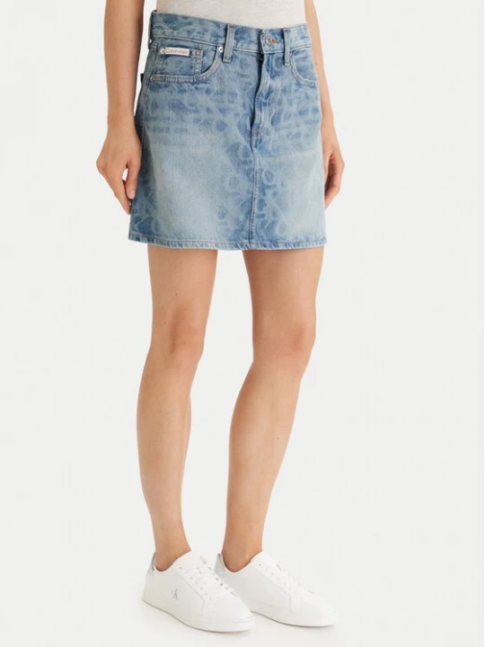 Obrázek produktu Calvin Klein Jeans Džínová sukně 90S Mini LV147F679G Modrá Regular Fit