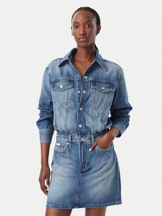 Obrázek produktu Calvin Klein Jeans Džínové šaty LV047H779G Modrá Regular Fit