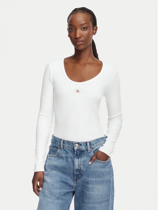 Obrázek produktu Calvin Klein Jeans Halenka LV047D218G Bílá Slim Fit