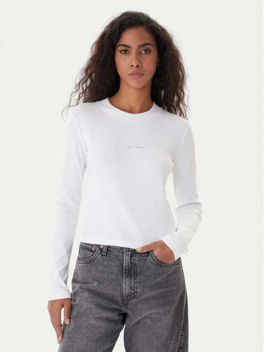 Obrázek produktu Calvin Klein Jeans Halenka Monogram LV047A803G Bílá Slim Fit