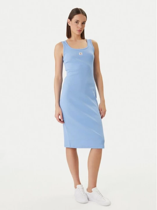 Obrázek produktu Calvin Klein Jeans Každodenní šaty Baby Rib LV047F257G Světle modrá Slim Fit