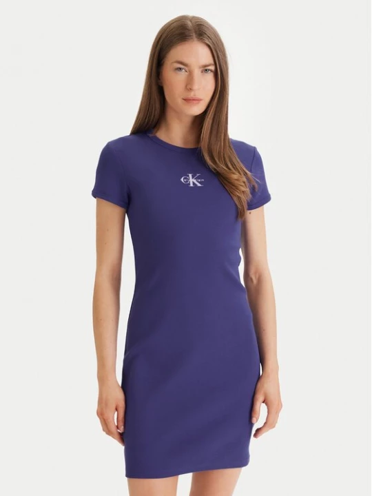 Obrázek produktu Calvin Klein Jeans Každodenní šaty Monologo Baby LV047F241G Fialová Slim Fit