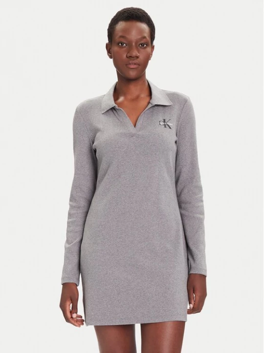 Obrázek produktu Calvin Klein Jeans Každodenní šaty Monologo LV047D214G Šedá Slim Fit