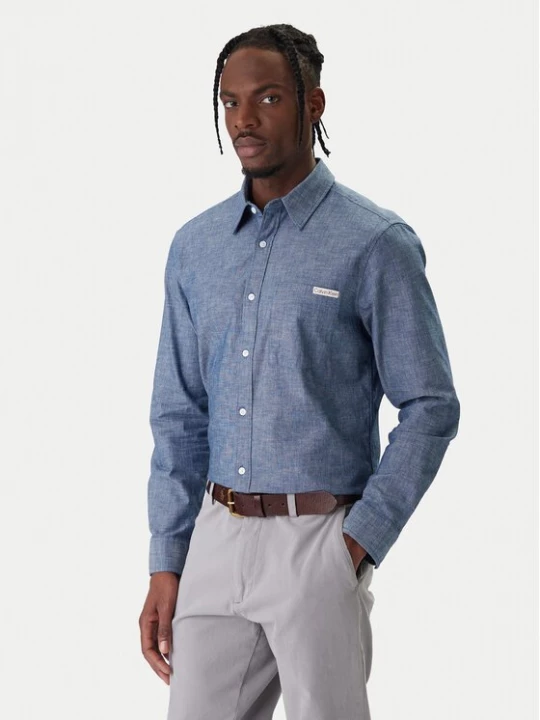 Obrázek produktu Calvin Klein Jeans Košile Chambray Classic LV04RF109G Tmavomodrá Regular Fit