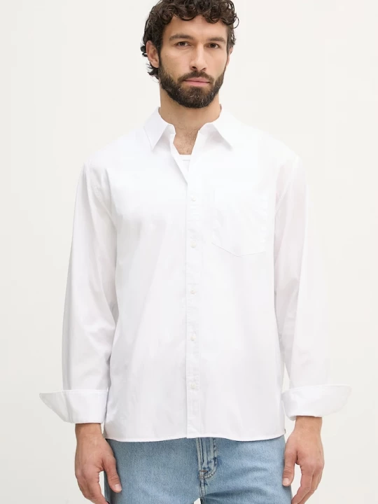 Obrázek produktu Calvin Klein Jeans košile pánská bavlněná bílá