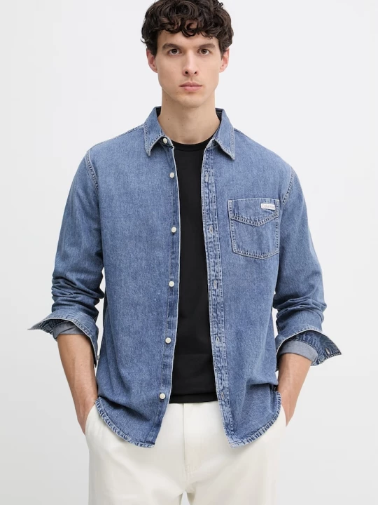 Obrázek produktu Calvin Klein Jeans košile pánská džínová modrá