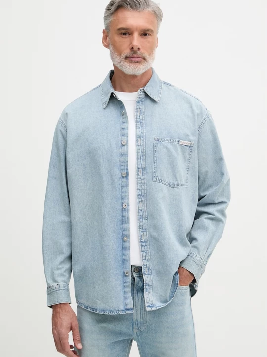 Obrázek produktu Calvin Klein Jeans košile pánská džínová modrá
