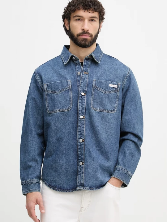 Obrázek produktu Calvin Klein Jeans košile pánská džínová modrá