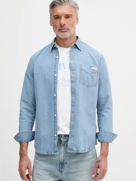 Obrázek produktu Calvin Klein Jeans košile pánská džínová modrá