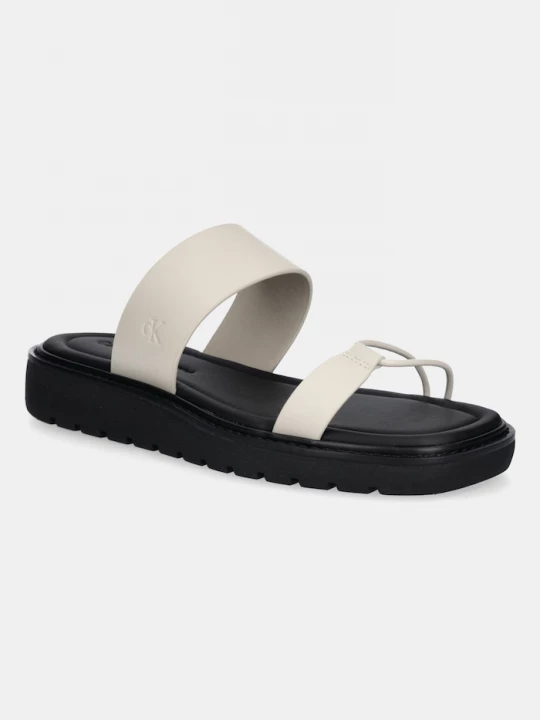 Obrázek produktu Calvin Klein Jeans Kožené pantofle Calvin Klein Jeans ROPE SANDAL SOFT LTH MG béžová