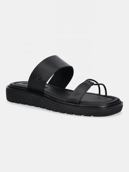 Obrázek produktu Calvin Klein Jeans Kožené pantofle Calvin Klein Jeans ROPE SANDAL SOFT LTH MG černá