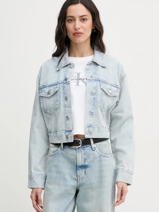 Obrázek produktu Calvin Klein Jeans krátká bunda dámská džínová modrá