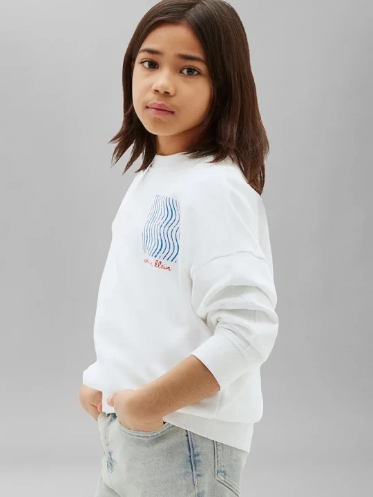 Obrázek produktu Calvin Klein Jeans mikina dětská bavlněná bílá