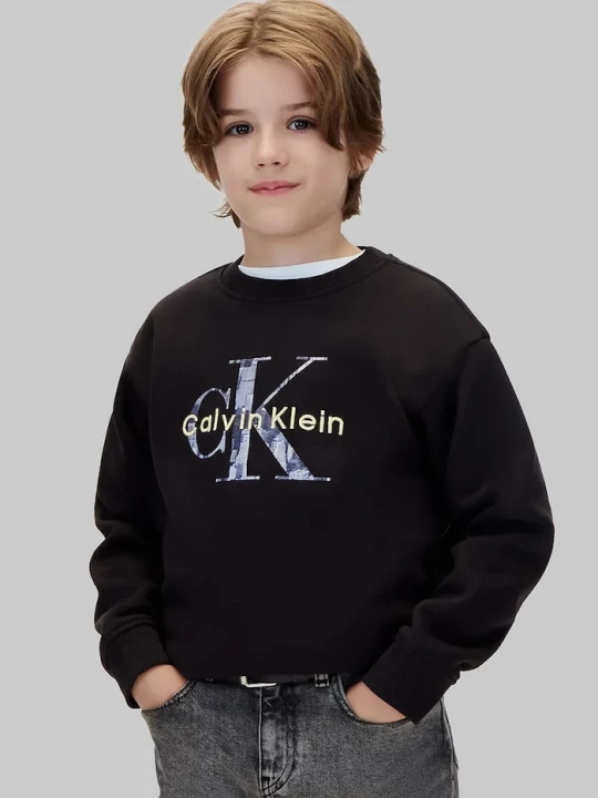 Obrázek produktu Calvin Klein Jeans mikina dětská s bavlnou černá