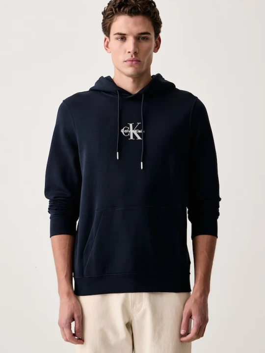 Obrázek produktu Calvin Klein Jeans mikina kapucí pánská bavlnou námořnická modř