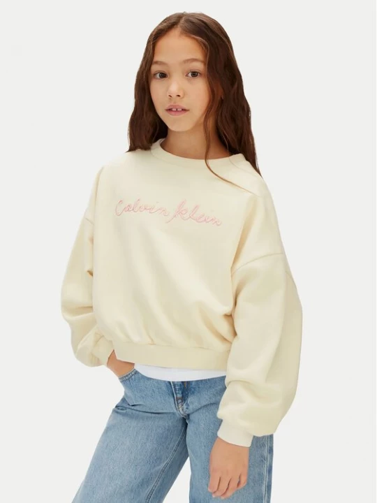 Obrázek produktu Calvin Klein Jeans Mikina LVCKSJB25G Béžová Relaxed Fit