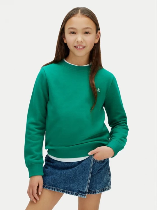 Obrázek produktu Calvin Klein Jeans Mikina Mini Badge LV1CKSJB33 Zelená Regular Fit
