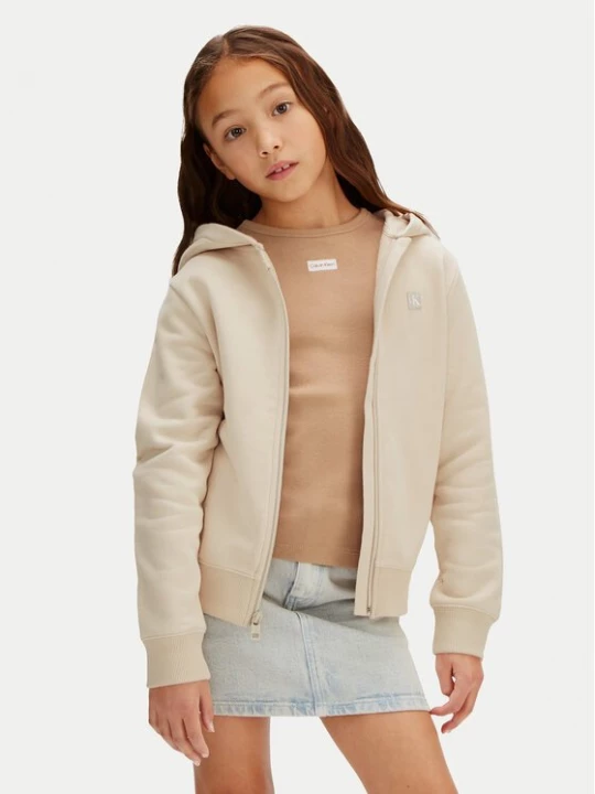 Obrázek produktu Calvin Klein Jeans Mikina Mini Badge LV1CKSJB34 Béžová Regular Fit