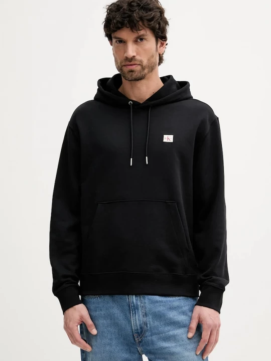 Obrázek produktu Calvin Klein Jeans mikina s kapucí pánská bavlněná černá