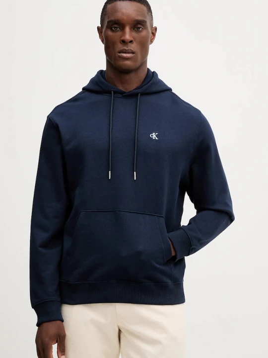 Obrázek produktu Calvin Klein Jeans mikina s kapucí pánská bavlněná námořnická modř
