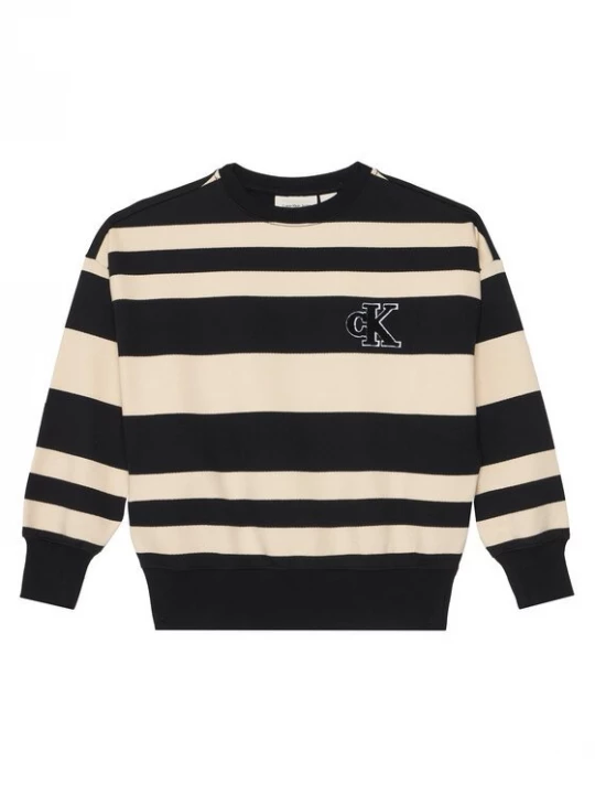 Obrázek produktu Calvin Klein Jeans Mikina Striped Modern IB0IB02558 Černá Regular Fit