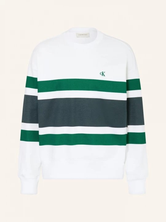 Obrázek produktu Calvin Klein Jeans Mikina Terry zelená / tmavě zelená / bílá
