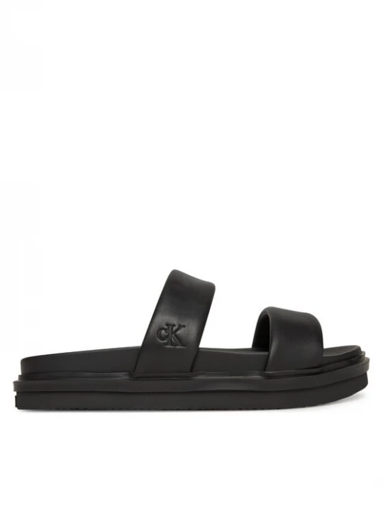 Obrázek produktu Calvin Klein Jeans Nazouváky Flat Molded Doublebar Sandal Lth YM0YM01226 Černá