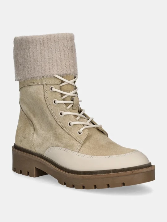 Obrázek produktu Calvin Klein Jeans Nízké kozačky Calvin Klein Jeans COMBAT MID LACE UP BOOT WL béžová