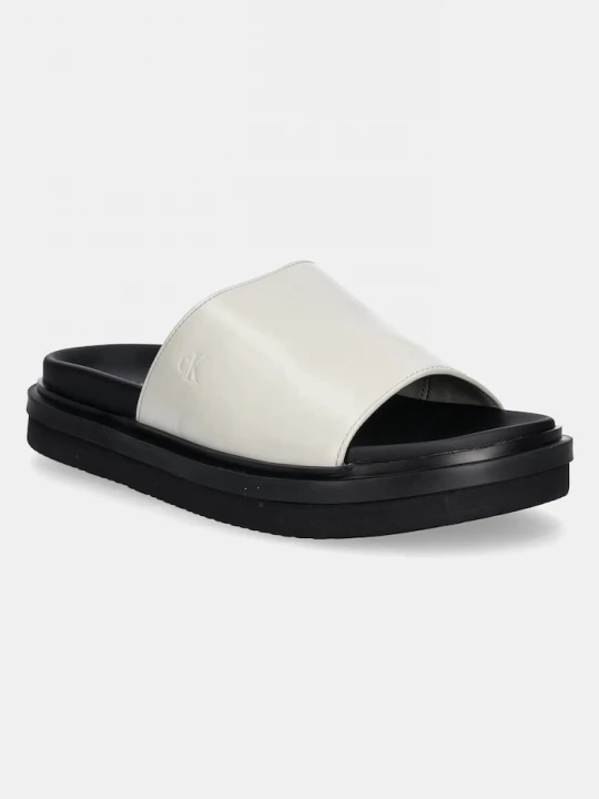 Obrázek produktu Calvin Klein Jeans Pantofle FLAT MOLDED SANDAL SLIDE bílá