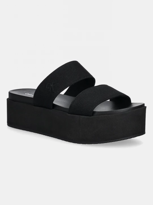 Obrázek produktu Calvin Klein Jeans Pantofle Calvin Klein Jeans FLATFORM SANDAL WEBBING IN černá
