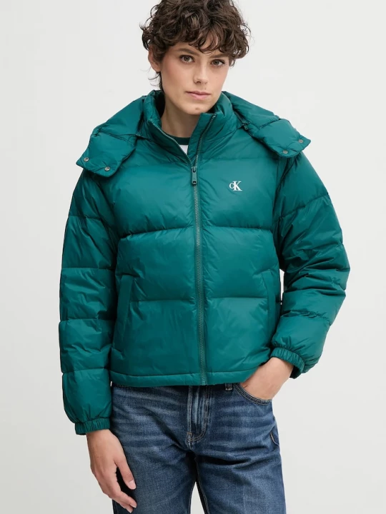 Obrázek produktu Calvin Klein Jeans Péřová bunda Calvin Klein Jeans tyrkysová