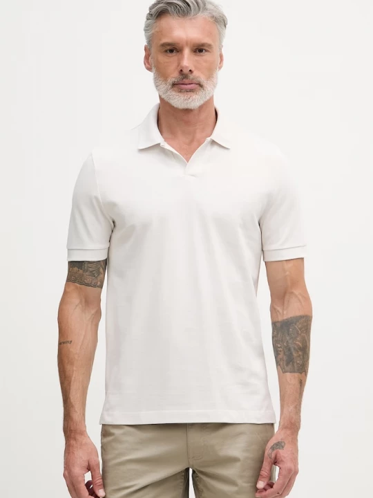 Obrázek produktu Calvin Klein Jeans polo pánské bavlněné béžová
